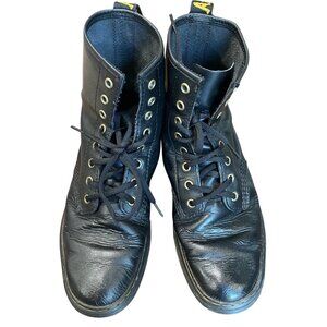 Dr. Martens Zavala Leather Boots Unisex Men's Size 9 Women's Size 10 Black Doc